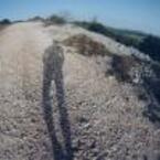 My silhouette, a few meters before reaching the top of Mt Vrachionas.