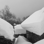 Porchesio: cascine sotto la neve.