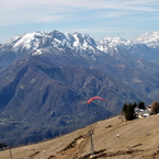 Parapendista, Gridone e Monte Rosa.