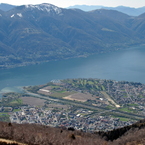 Il delta della Maggia visto da Cimetta.