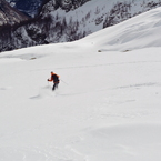 Buone condizioni nella conca dell'Alpe di Redòrta.