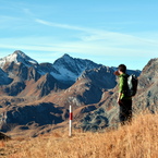 Osservando il panorama.