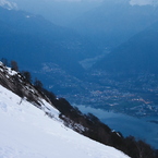 Vista sulla diga della Verzasca.