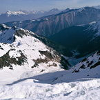 Panorama dalla cima del canalone.