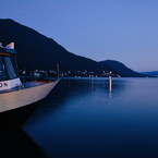 Lago d'Orta all'imbrunire.