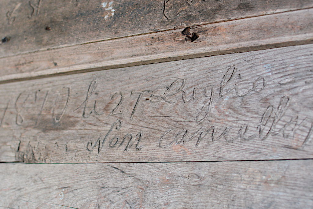 Iscrizioni nel legno, museo dell'Alpe Spluga